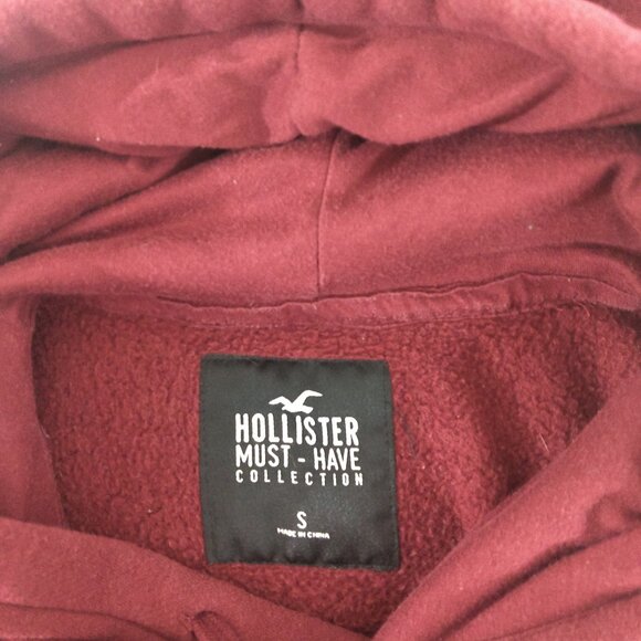 Hollister Mens Must Have Collection Hoodie Sweatshirt Red Size S - Picture 7 of 8